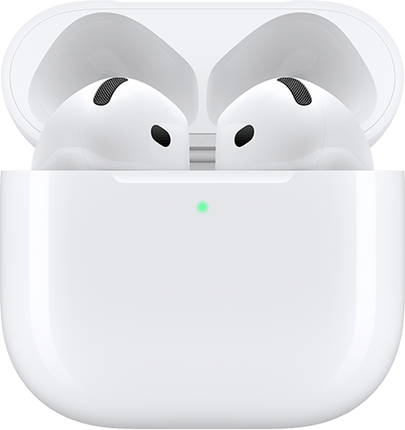 AirPods 4 у зарядному футлярі з відкритою кришкою