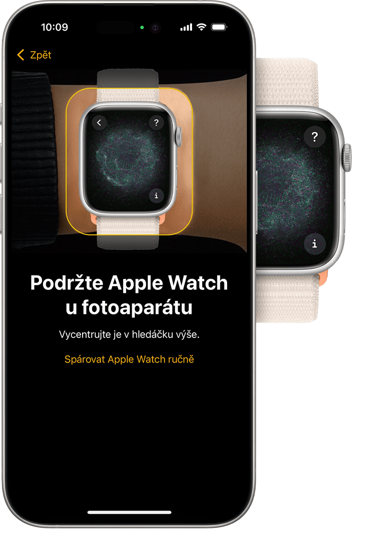 iPhone synchronizovaný s Apple Watch během párování