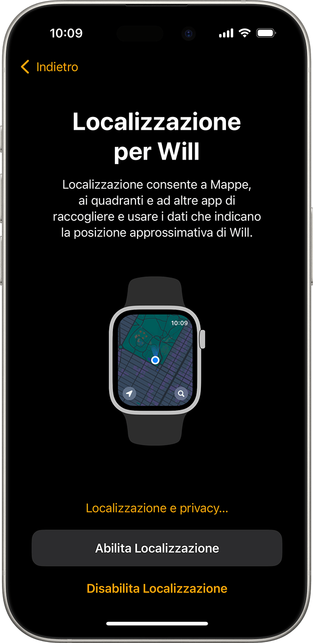 iPhone che mostra la schermata di configurazione dell'obiettivo di movimento giornaliero di Apple Watch