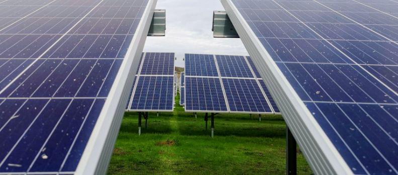 Photo of solar panel farm.