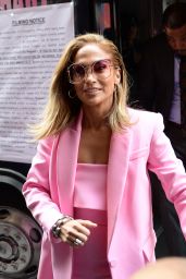 Jennifer Lopez in all Pink Business Suit - NYC 09/09/2019