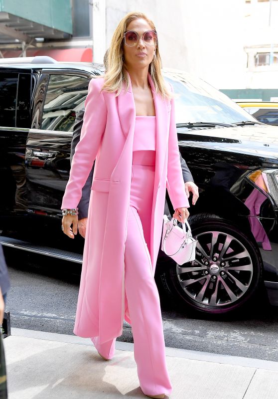 Jennifer Lopez in all Pink Business Suit - NYC 09/09/2019