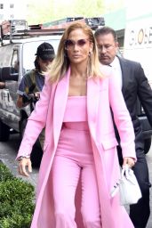 Jennifer Lopez in all Pink Business Suit - NYC 09/09/2019