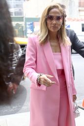 Jennifer Lopez in all Pink Business Suit - NYC 09/09/2019