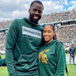 Draymond Green with partner Hazel Renee