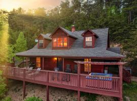 Private Mountain Cabin, hot tub escape in the Smokies, with THE view, отель в городе Севьервилл