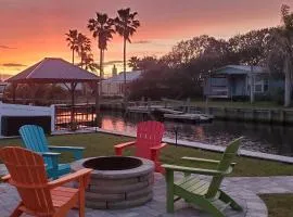 Waterfront home with private dock, walk to beach