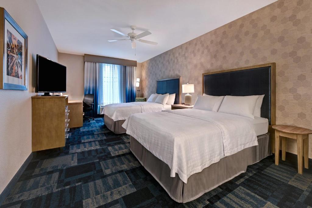 Кровать или кровати в номере Homewood Suites By Hilton Austin/Cedar Park-Lakeline, Tx