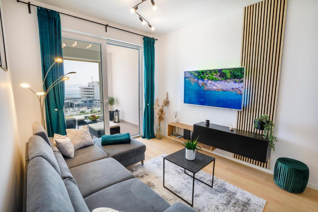 Atpūtas zona naktsmītnē OSIRIS Luxury Apartment