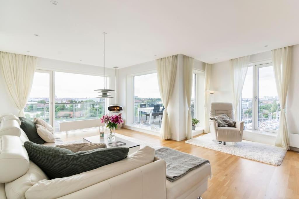 Atpūtas zona naktsmītnē Penthouse with amazing views of Copenhagen!MH74