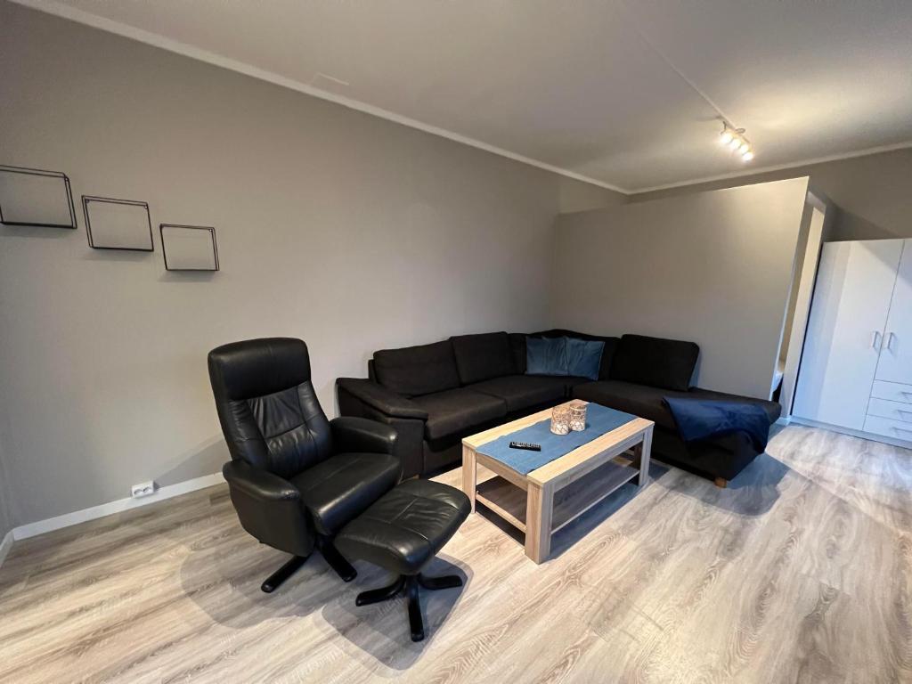 Posezení v ubytování Notodden Sentrum Apartment NO 7