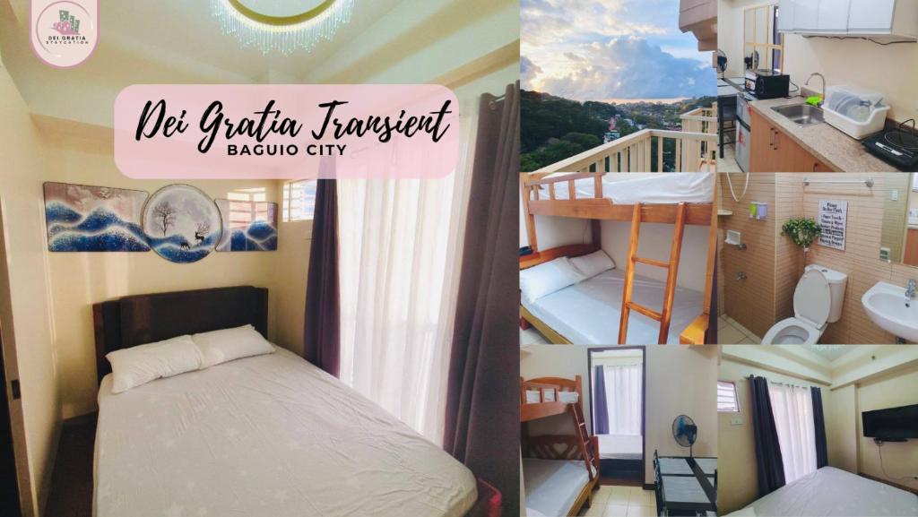 เตียงในห้องที่ BAGUIO CONDO TRANSIENT MOLDEX RESIDENCES by DEI GRATIA