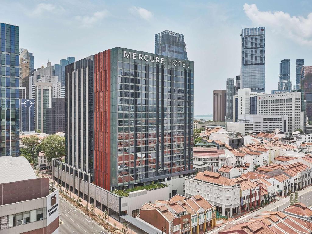 Linna Singapur üldine vaade või majutusasutusest Mercure ICON Singapore City Centre pildistatud vaade