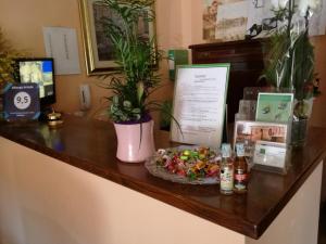 a counter with a table with a toy on it at Albergo Arinde in Rende