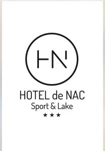 un logo pour un hôtel de nac sport et lac dans l'établissement Hotel De Nac, à Nago-Torbole