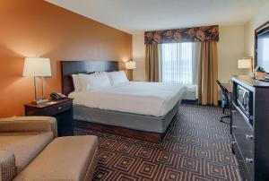 a hotel room with a bed and a television at Holiday Inn Knoxville West - Cedar Bluff, an IHG Hotel in Knoxville