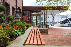 A garden outside Radisson Blu Royal Hotel, Bergen