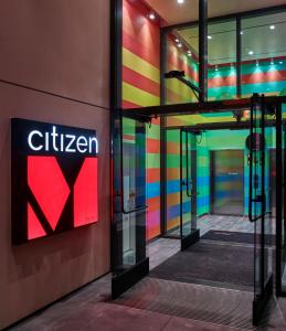 a building with a sign on the side of it at citizenM San Francisco Union Square in San Francisco