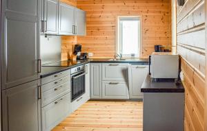 A kitchen or kitchenette at Beautiful Home In Vrådal With Sauna