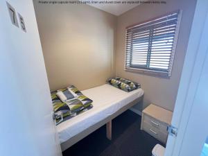 A bed or beds in a room at Stay Hostel Rotorua