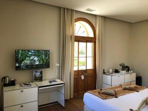 Телевизия и/или развлекателен център в Hotel Château Des Alpilles