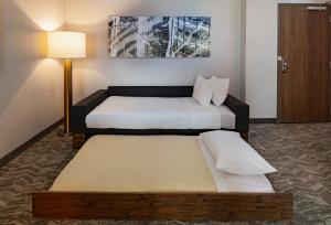 een hotelkamer met 2 bedden en een lamp bij SpringHill Suites by Marriott Dallas Richardson/University Area in Dallas