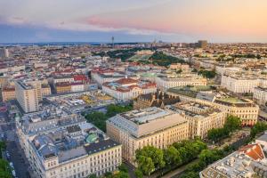 En generell vy över Wien eller utsikten över staden från hotellet