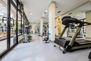 Fitness centrum a/nebo fitness zařízení v ubytování Flat Nobile Congonhas