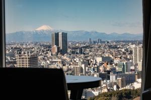 vistas a una ciudad con una montaña en el fondo en Shinagawa Prince Hotel, en Tokio