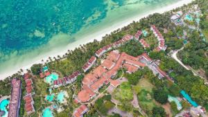 an aerial view of a house next to the beach at Sarova Whitesands Beach Resort & Spa in Mombasa