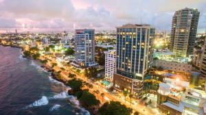 Ein allgemeiner Blick auf Santo Domingo oder ein Stadtblick von des Hotels aus