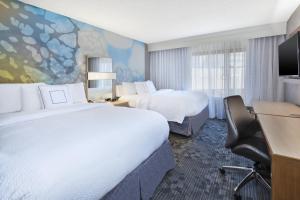 Postelja oz. postelje v sobi nastanitve Courtyard by Marriott Secaucus Meadowlands