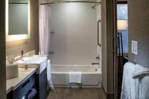 a bathroom with a tub and a sink and a bath tub at SpringHill Suites by Marriott Springdale Zion National Park in Springdale