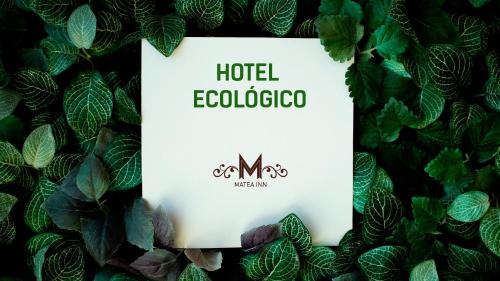 Um certificado, prêmio, placa ou outro documento exibido em Hotel Boutique Matea Inn