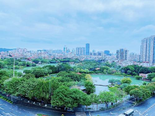 Uma visão geral de Quanzhou ou uma vista da cidade tirada do hotel