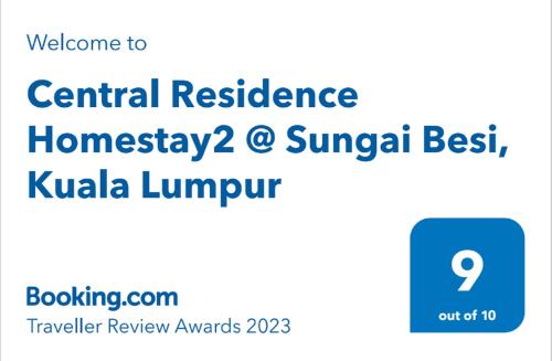 תעודה, פרס, שלט או מסמך אחר המוצג ב-Central Residence Homestay2 @ Sungai Besi, Kuala Lumpur