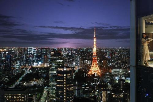 En generell vy över Tokyo eller utsikten över staden från hotellet