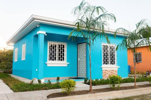 Blue Casita en Tela