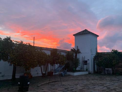 El amanecer o atardecer visto desde the country house