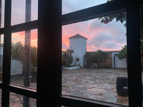 El amanecer o atardecer visto desde the country house