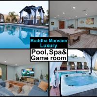 Buddha Mansion Luxury Resort - 8BR Modern, HotTub, Huge pool, Sauna, BBQ grill, Game Room, hotel perto de Aeroporto de North Las Vegas - VGT, Las Vegas