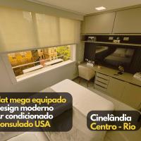 Flat Moderno completo Ar Consulado USA Cinelândia Centro - Feito por Arquiteto，里約熱內盧聖杜蒙特機場 - SDU附近的飯店