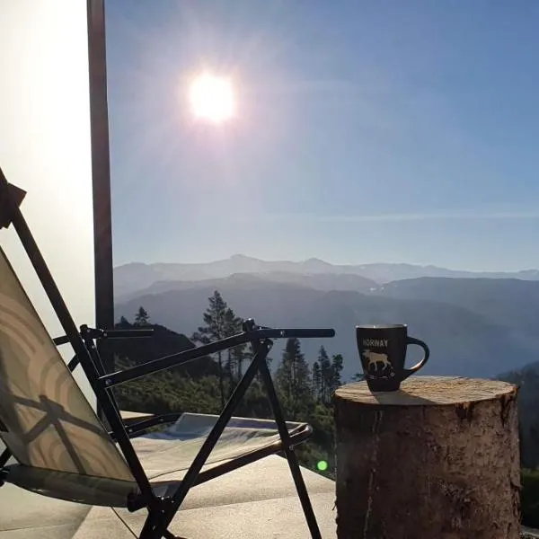 Tiny mountain cabin with a panoramic view, hotell på Vossevangen