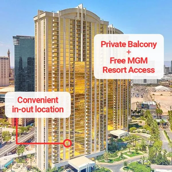 LADY LUCK'S VISTA - Private Balcony - Full Kitchen - Two Full Baths - Jetted Tub - Full MGM Grand Resort Access w No Resort Fee at MGM Signature, khách sạn ở Las Vegas