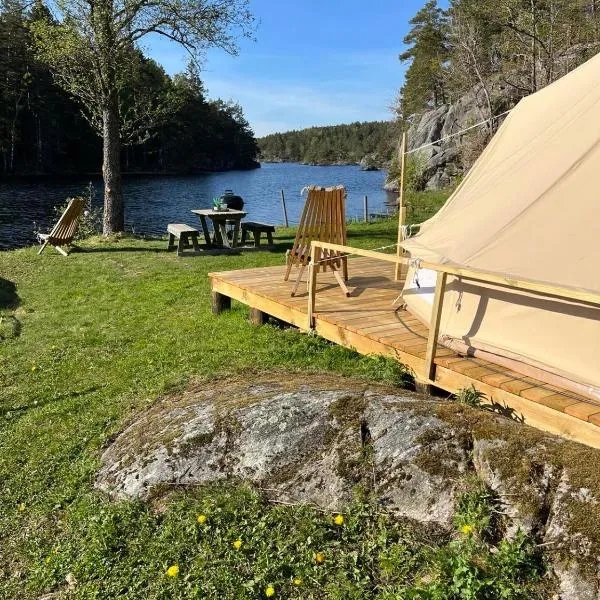 Hommen Gård Glamping, hotell i Risør