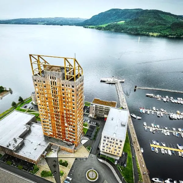 MJOS TOWER Suite - Lovely lake view, hotell i Brumunddal