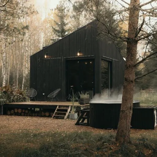 Viesnīca Briežu Stacija Off Grid Cabin Līgatnē