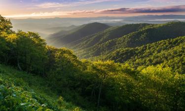 Blue Ridge Mountains: kalnų nameliai