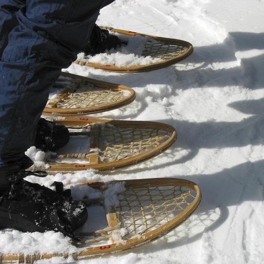 Snöskovandring i skidorten Les Rousses