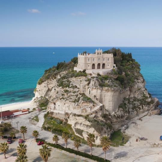 Explore Tropea’s rocky crags above Tyrrhenian seas